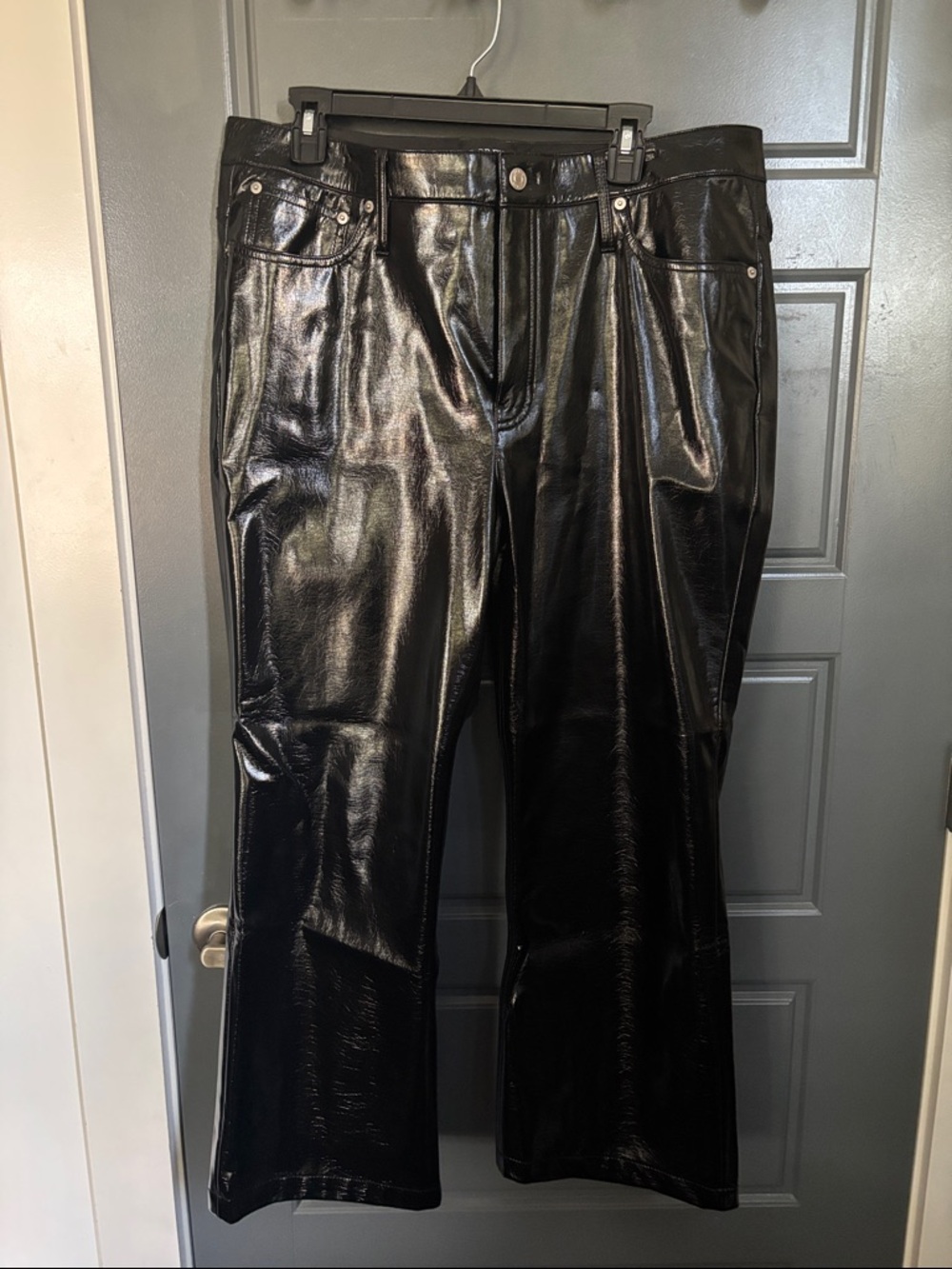 Jcrew Women’s Black Faux Leather Jeans